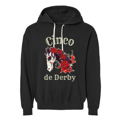 Cinco de Derby Horse Racing Garment-Dyed Fleece Hoodie