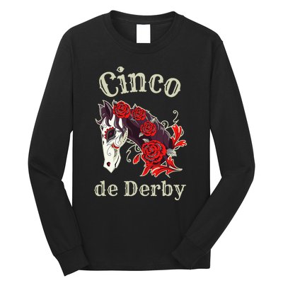 Cinco de Derby Horse Racing Long Sleeve Shirt