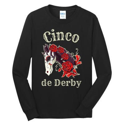 Cinco de Derby Horse Racing Tall Long Sleeve T-Shirt