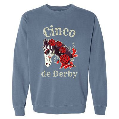 Cinco de Derby Horse Racing Garment-Dyed Sweatshirt