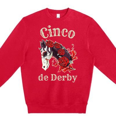 Cinco de Derby Horse Racing Premium Crewneck Sweatshirt