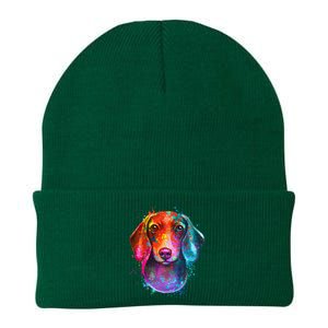 Colorful Dachshund Dog funny pet lover Knit Cap Winter Beanie