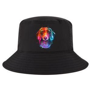 Colorful Dachshund Dog funny pet lover Cool Comfort Performance Bucket Hat