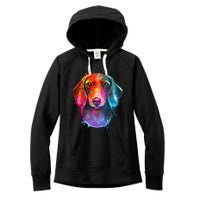 Colorful Dachshund Dog funny pet lover Women's Fleece Hoodie