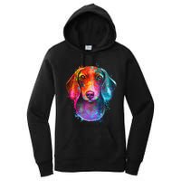 Colorful Dachshund Dog funny pet lover Women's Pullover Hoodie