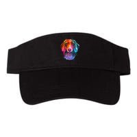 Colorful Dachshund Dog funny pet lover Valucap Bio-Washed Visor