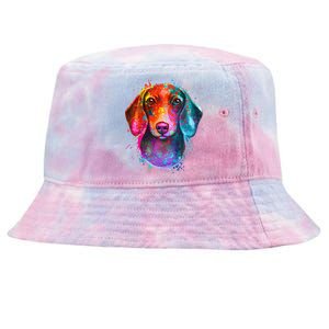 Colorful Dachshund Dog funny pet lover Tie-Dyed Bucket Hat