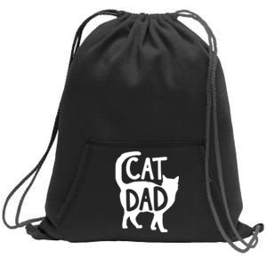 Cat Dad Daddy Cat Lovers Father's Day Gift Sweatshirt Cinch Pack Bag