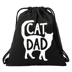 Cat Dad Daddy Cat Lovers Father's Day Gift Drawstring Bag