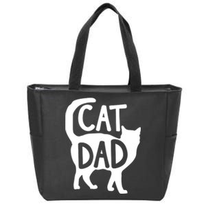 Cat Dad Daddy Cat Lovers Father's Day Gift Zip Tote Bag