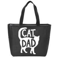 Cat Dad Daddy Cat Lovers Father's Day Gift Zip Tote Bag