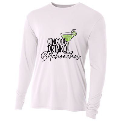 Cinco De Drinko Bitchachos Funny Cinco De Mayo Drinking Cooling Performance Long Sleeve Crew