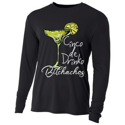Cinco De Drinko Bitchachos Funny Cinco De Mayo Drinking Cooling Performance Long Sleeve Crew