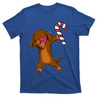 Christmas Dabbing Dachshund Puppy Dog Candy Cane Dance Gift T-Shirt