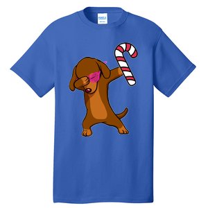 Christmas Dabbing Dachshund Puppy Dog Candy Cane Dance Gift Tall T-Shirt