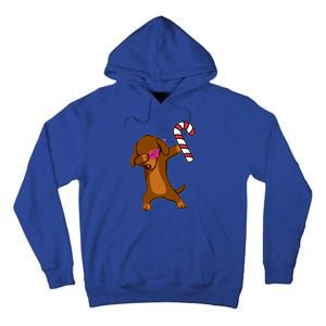 Christmas Dabbing Dachshund Puppy Dog Candy Cane Dance Gift Tall Hoodie