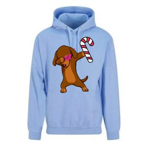 Christmas Dabbing Dachshund Puppy Dog Candy Cane Dance Gift Unisex Surf Hoodie