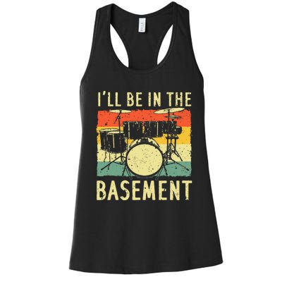 Cool Drumming Design For Men Women Drum Set Drumming Drummer Women's Racerback Tank