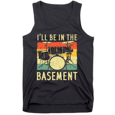 Cool Drumming Design For Men Women Drum Set Drumming Drummer Tank Top