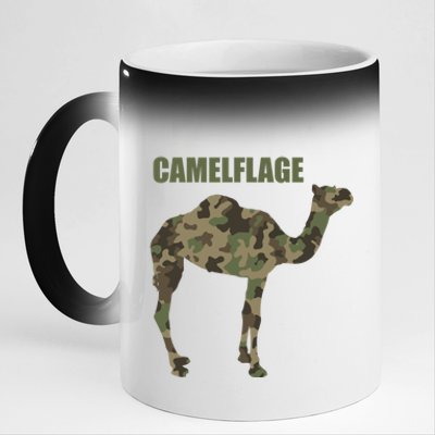 Camel Dromedary Dessert Animal Cool Gift Camel Camelflage Gift 11oz Black Color Changing Mug