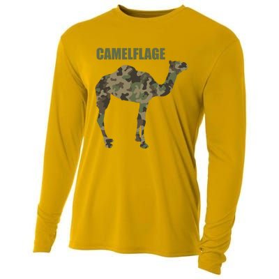 Camel Dromedary Dessert Animal Cool Gift Camel Camelflage Gift Cooling Performance Long Sleeve Crew