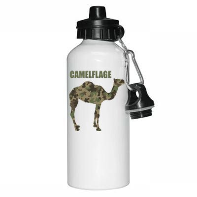 Camel Dromedary Dessert Animal Cool Gift Camel Camelflage Gift Aluminum Water Bottle