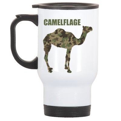 Camel Dromedary Dessert Animal Cool Gift Camel Camelflage Gift Stainless Steel Travel Mug