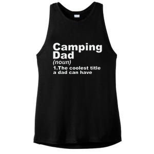 Camping Dad Definition Funny Hiking Adventure Fathers Day Gift Ladies PosiCharge Tri-Blend Wicking Tank