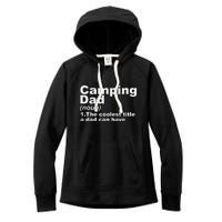 Camping Dad Definition Funny Hiking Adventure Fathers Day Gift Women's Fleece Hoodie