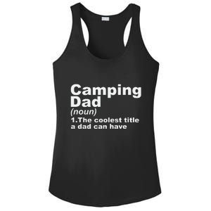 Camping Dad Definition Funny Hiking Adventure Fathers Day Gift Ladies PosiCharge Competitor Racerback Tank