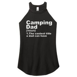 Camping Dad Definition Funny Hiking Adventure Fathers Day Gift Women's Perfect Tri Rocker Tank