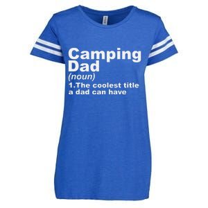 Camping Dad Definition Funny Hiking Adventure Fathers Day Gift Enza Ladies Jersey Football T-Shirt