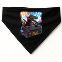 Cool DJ Dance Party TRex Dinosaur USA-Made Doggie Bandana