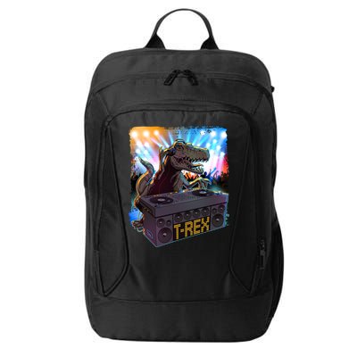 Cool DJ Dance Party TRex Dinosaur City Backpack