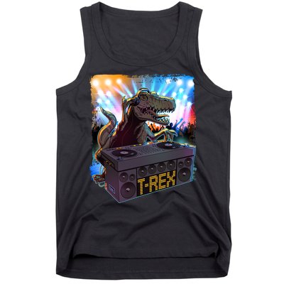 Cool DJ Dance Party TRex Dinosaur Tank Top