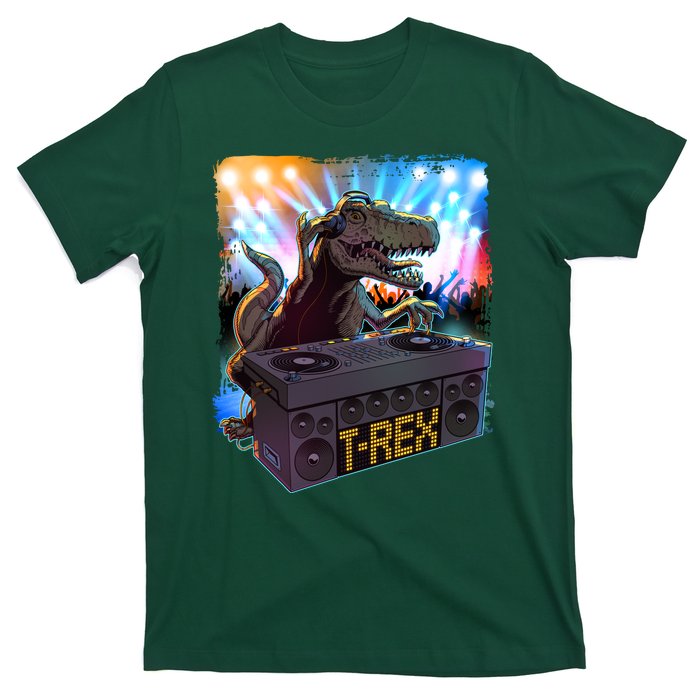 Cool DJ Dance Party TRex Dinosaur T-Shirt