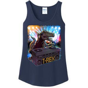 Cool DJ Dance Party TRex Dinosaur Ladies Essential Tank