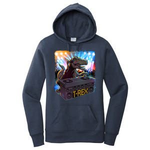 Cool DJ Dance Party TRex Dinosaur Women's Pullover Hoodie