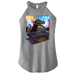 Cool DJ Dance Party TRex Dinosaur Women’s Perfect Tri Rocker Tank