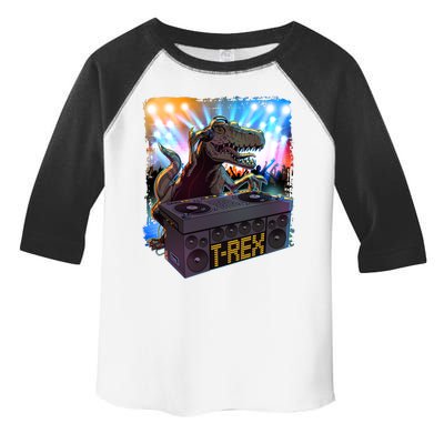 Cool DJ Dance Party TRex Dinosaur Toddler Fine Jersey T-Shirt