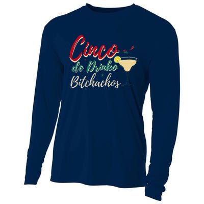 Cinco De Drinko Bitchachos Funny Drinking Mexican Cooling Performance Long Sleeve Crew