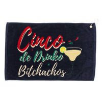 Cinco De Drinko Bitchachos Funny Drinking Mexican Grommeted Golf Towel