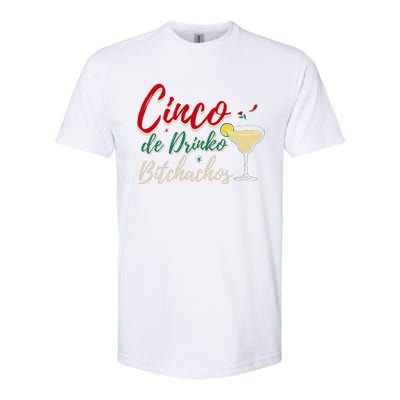 Cinco De Drinko Bitchachos Funny Drinking Mexican Softstyle CVC T-Shirt