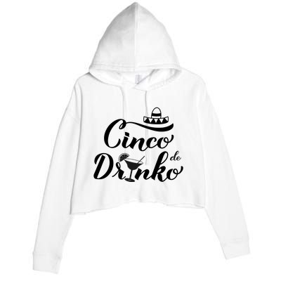 Cinco De Drinko Crop Fleece Hoodie