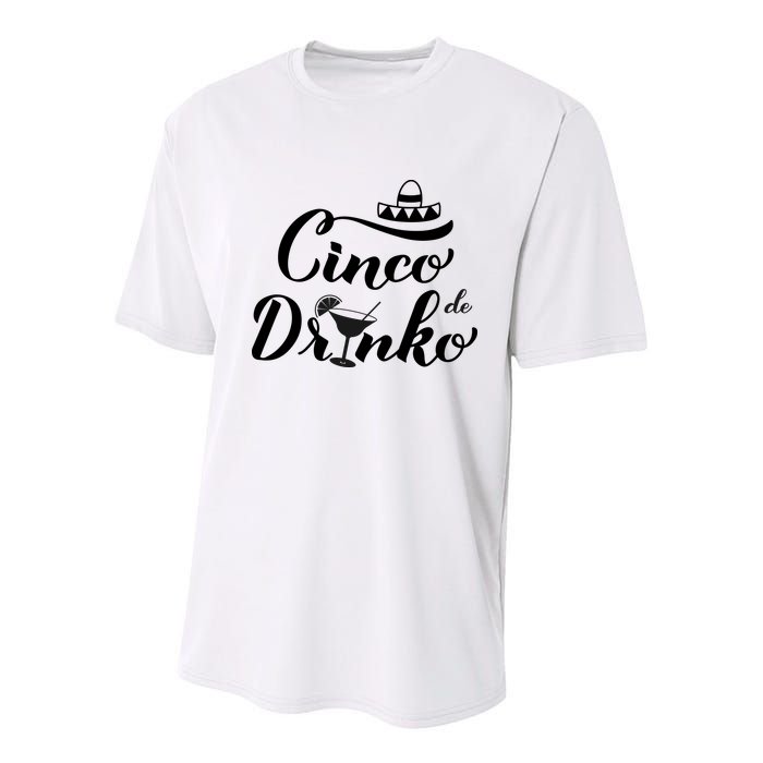 Cinco De Drinko Youth Performance Sprint T-Shirt