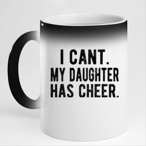 Cheer Dad Daughter Cheerleading FatherS Day Cheerleader 11oz Black Color Changing Mug