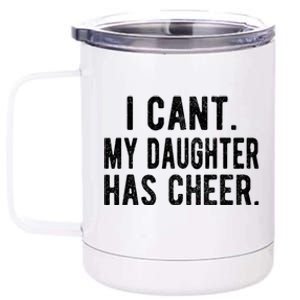 Cheer Dad Daughter Cheerleading FatherS Day Cheerleader 12 oz Stainless Steel Tumbler Cup