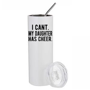 Cheer Dad Daughter Cheerleading FatherS Day Cheerleader Stainless Steel Tumbler