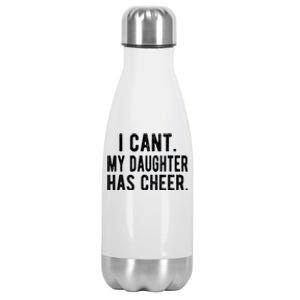 Cheer Dad Daughter Cheerleading FatherS Day Cheerleader Stainless Steel Insulated Water Bottle