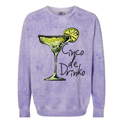 Cinco De Drinko Funny Cinco De Mayo Colorblast Crewneck Sweatshirt